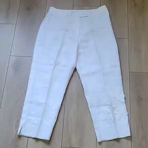 BIANCA NYGARD LINEN ANKLE PANTS SIZE 10P